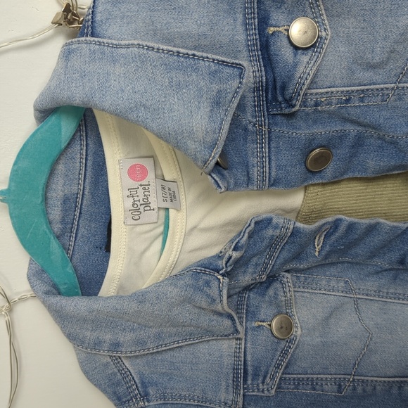 Girl's Size 8 Olive Dress Bundle: Dress, Tee, Denim Jacket - Picture 4 of 11